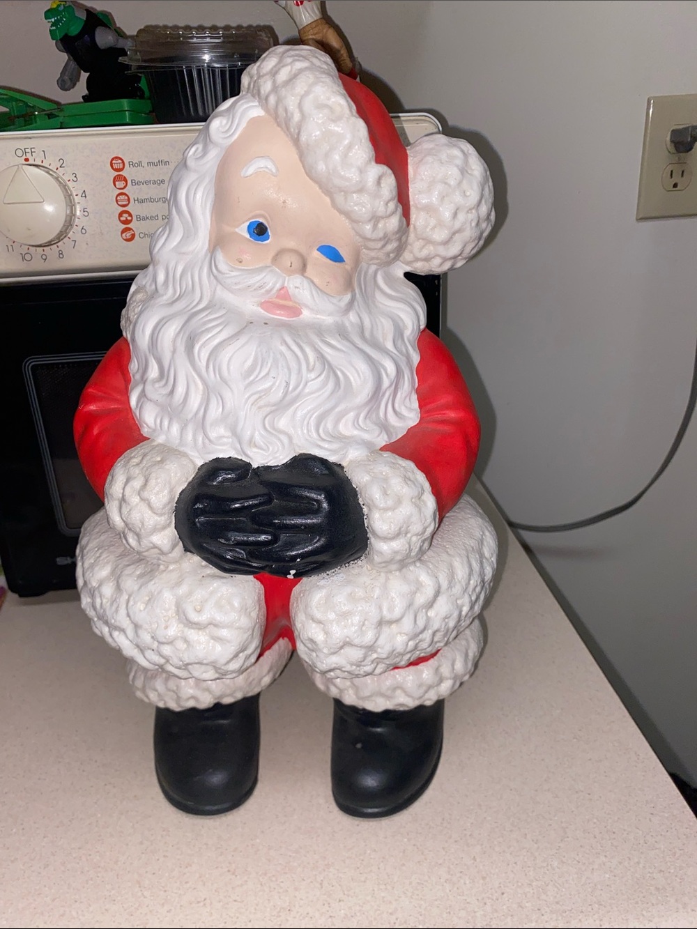 Vintage 16” Ceramic Santa